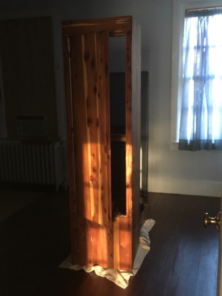 cedar cabinet - reclaimed lumber